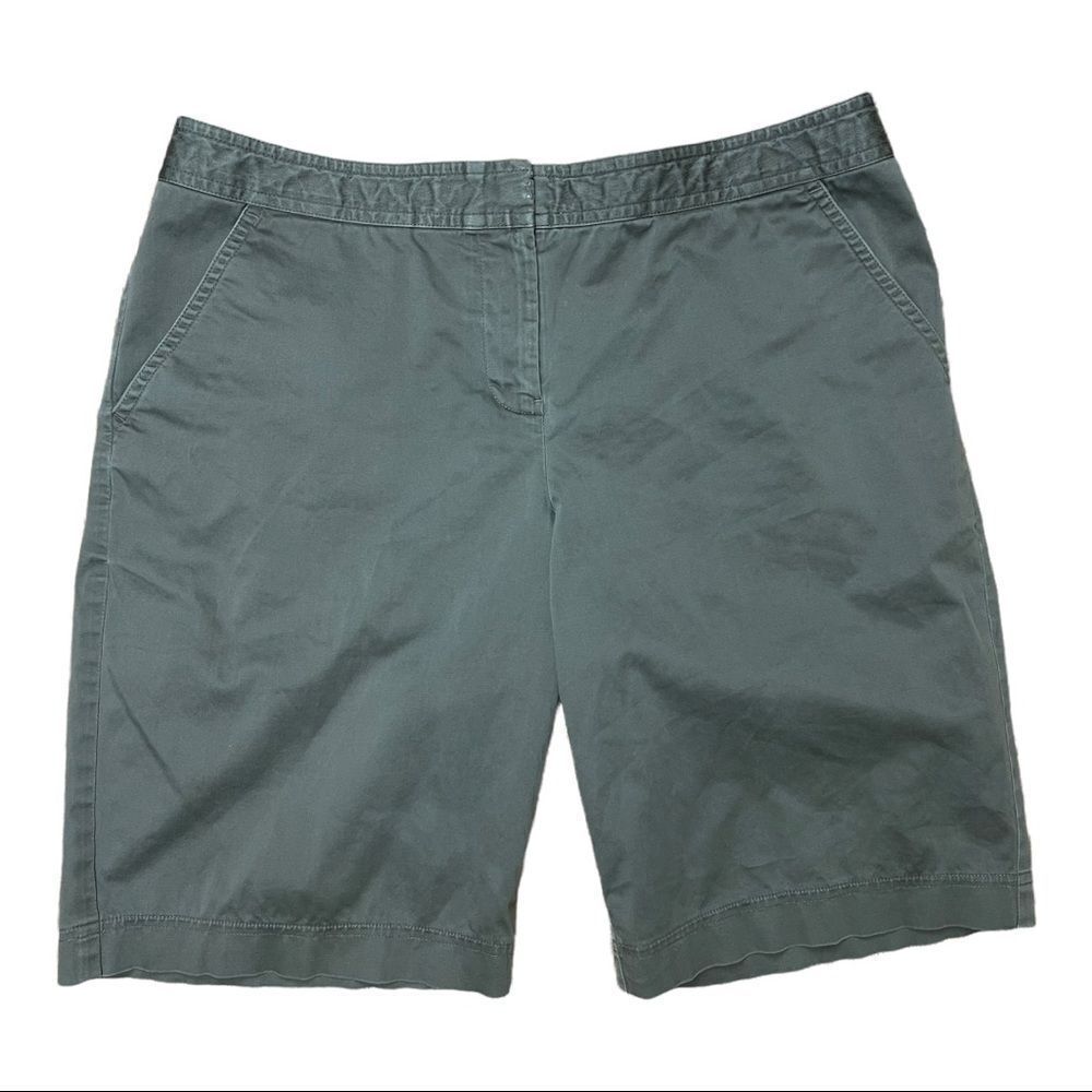 Tommy Bahama Shorts Womens 8 Olive Green Bermuda Walking Spandex Designer
